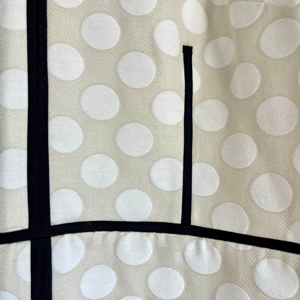 Ann Taylor Cream Tan Beige White Polka Dot Sleeveless Sheath Career Dress Sz 10 - Picture 3 of 5